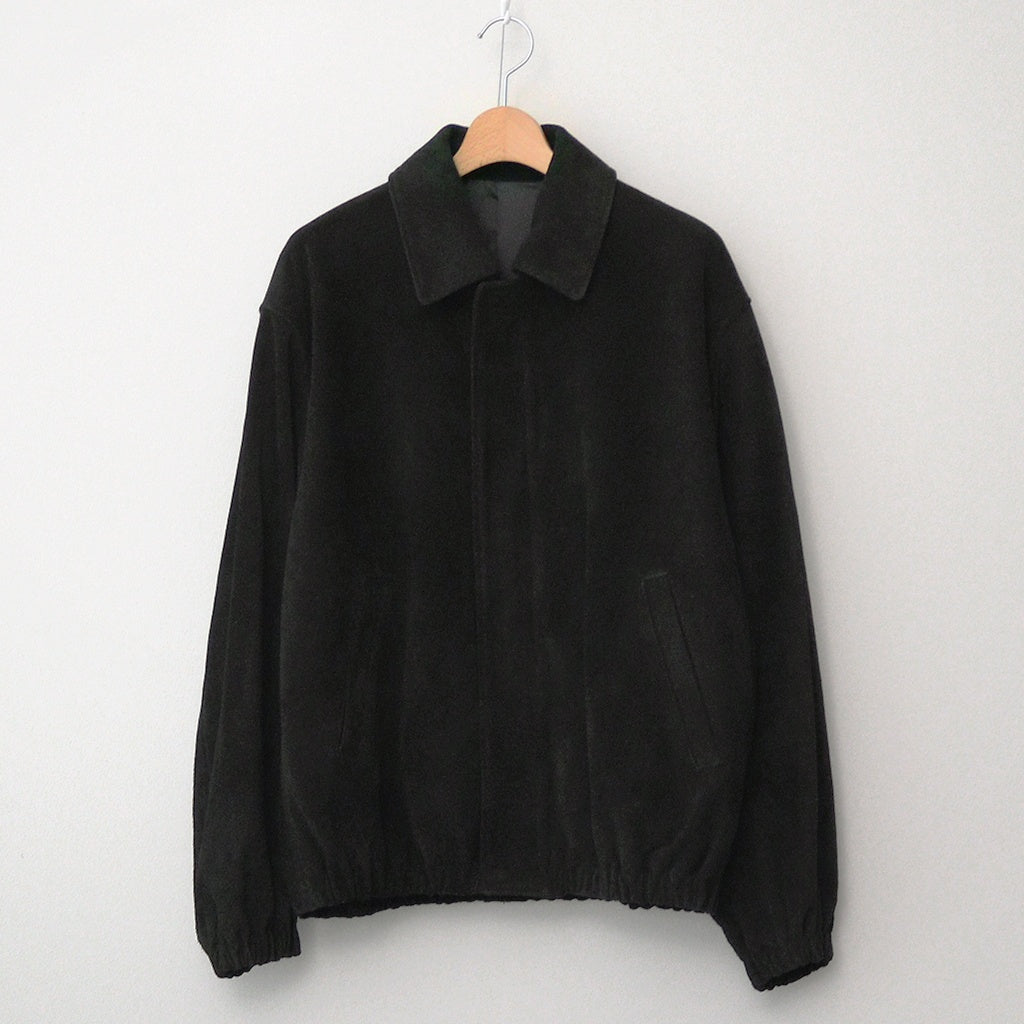 COW SUEDE ZIP SHORT JACKET #BLACK [ST.1217]