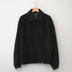 COW SUEDE ZIP SHORT JACKET #BLACK [ST.1217]