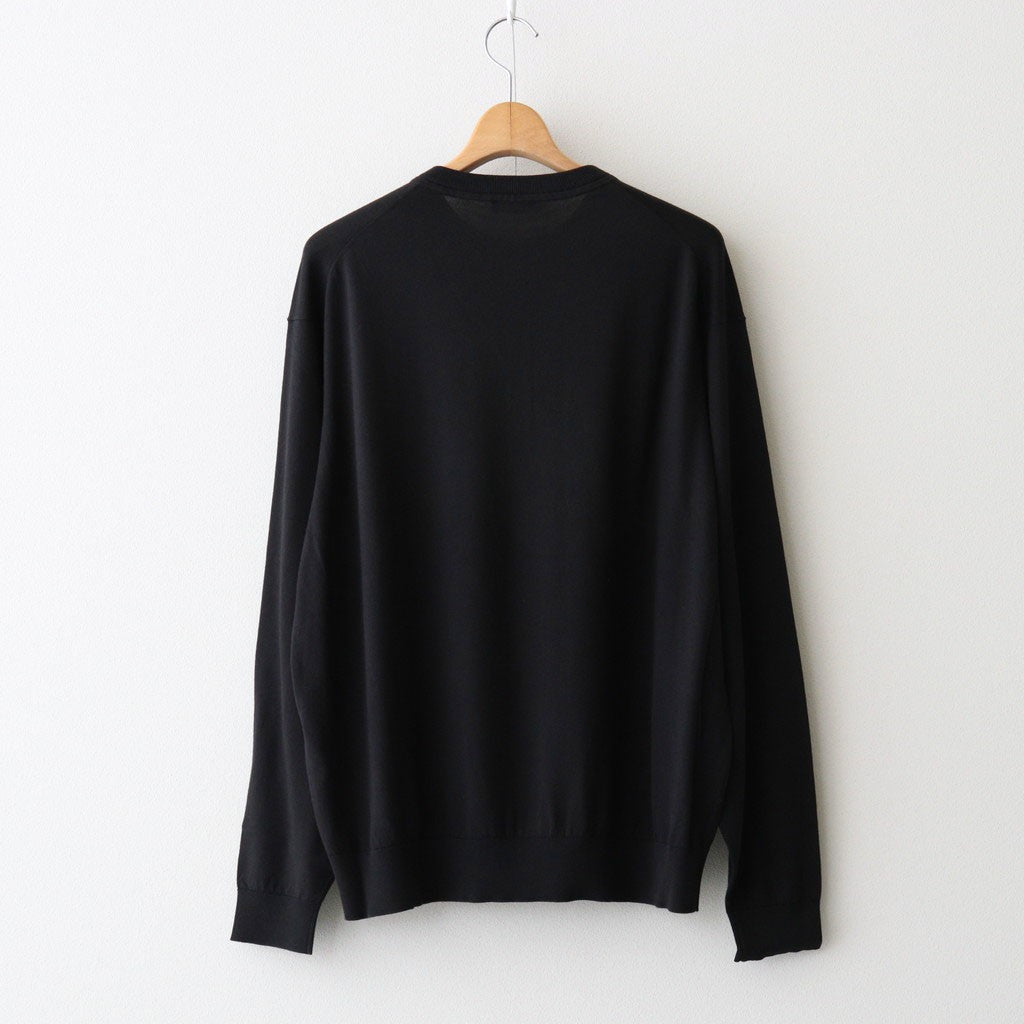 SMOOTH SUVIN HENRYNECK SWEATER #BLACK [KRAGLA0100]