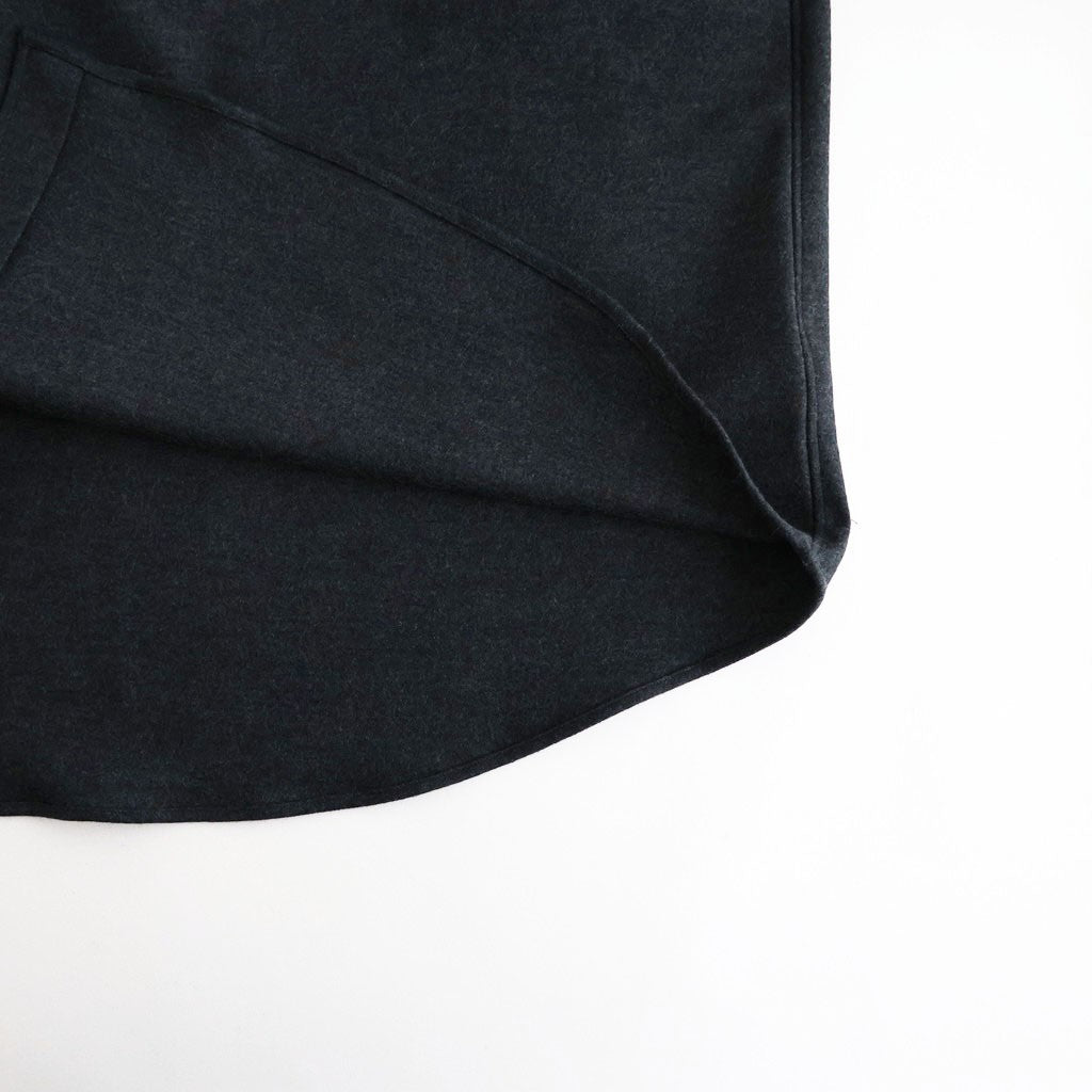 Wool Smooth Flannel Oversized Regular Collar Shirt #GRAY [GU263-50521B]