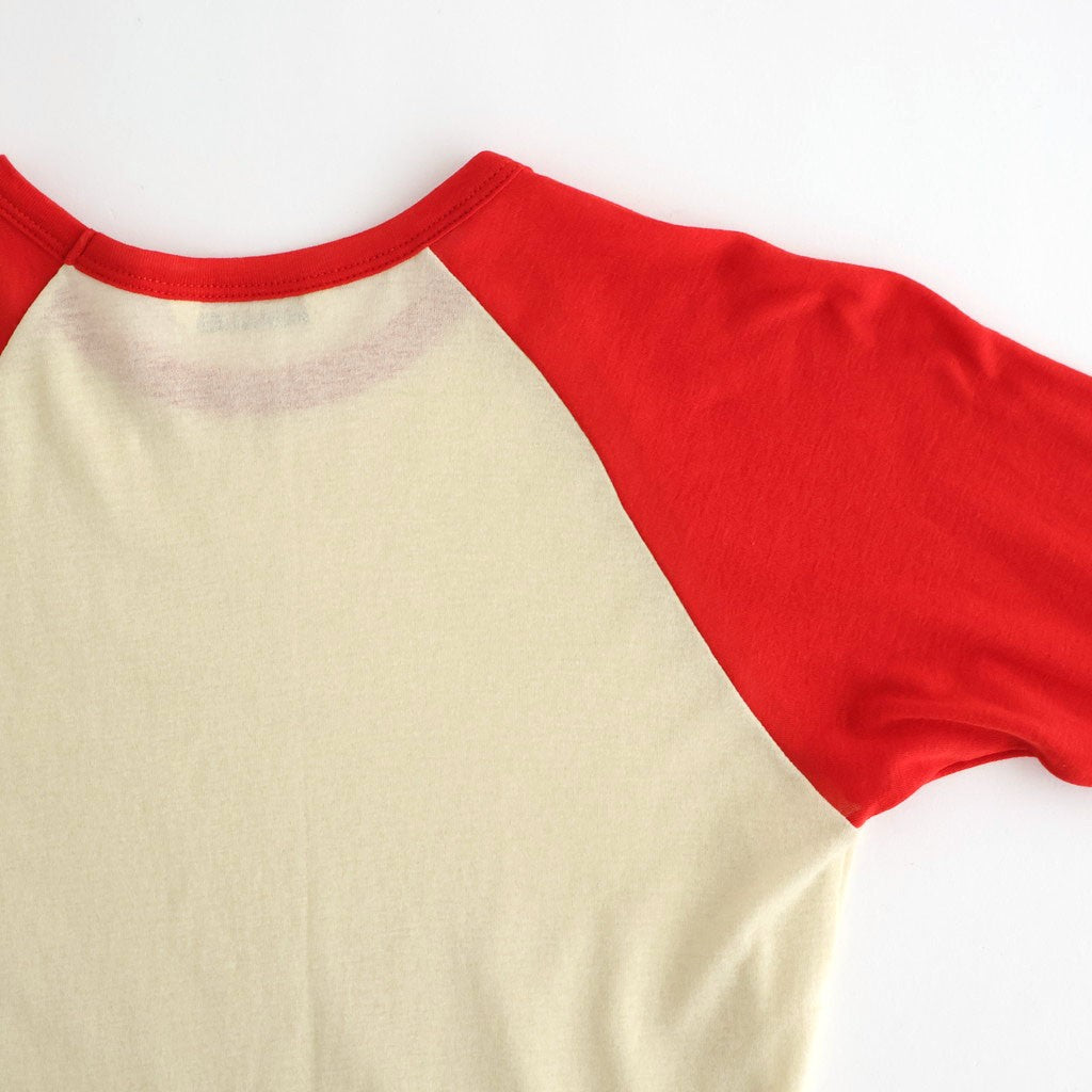 SUPER HIGH GAUGE SHEER RIB RAGLAN P/O #IVORY × RED [A26SP06HF]