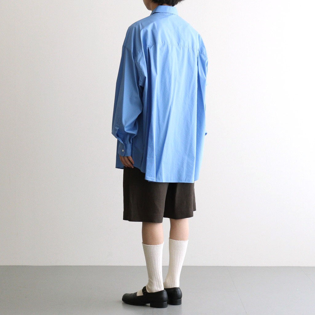 VIS/LI/RA TWILL WIDE EASY SHORT TROUSERS #KHAKI BROWN [ST.1437]
