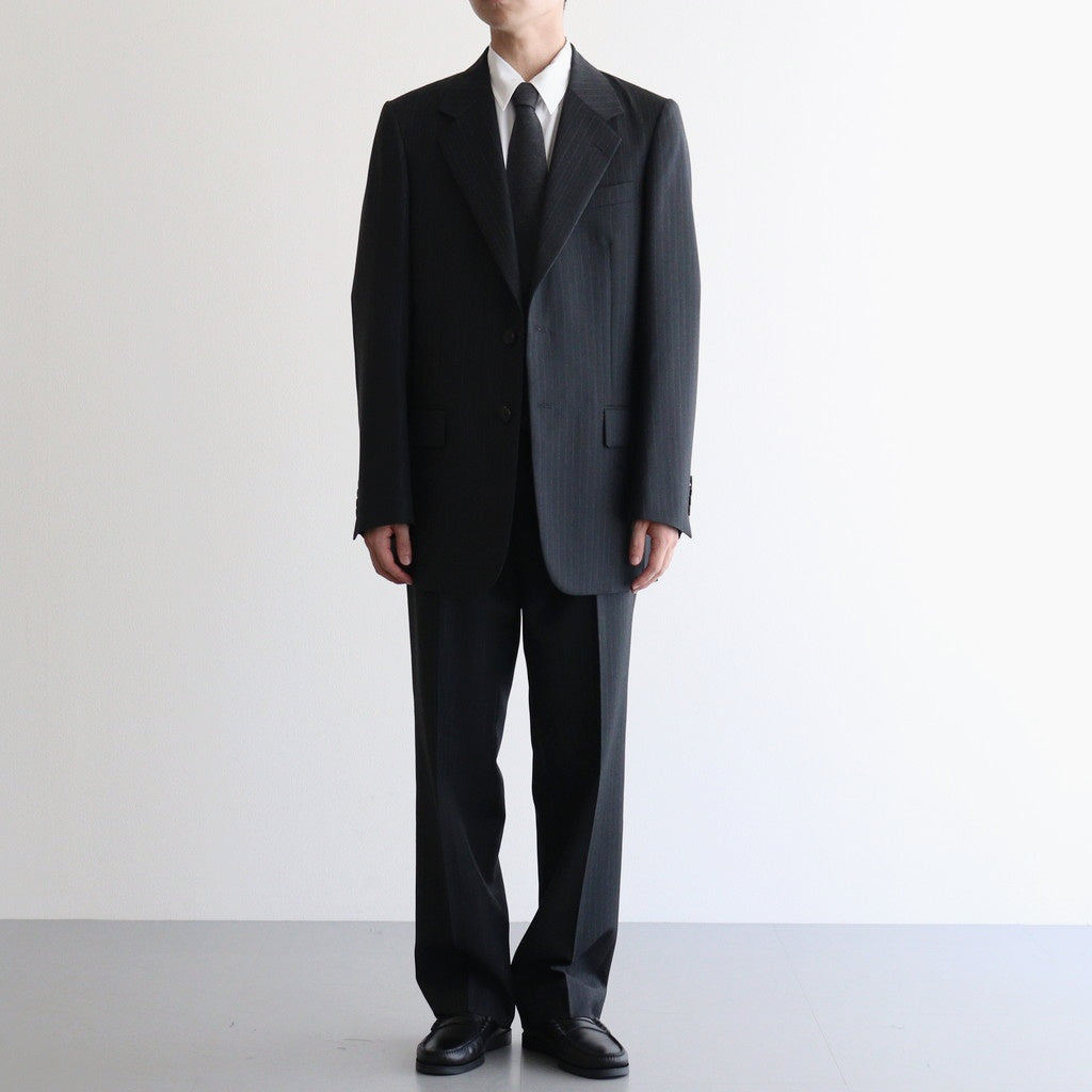 BLUEFACED WOOL JACKET #CHARCOAL NAVY STRIPE [A25AJ01BS] - ciacura
