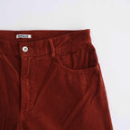 GARMENT-DYED FINX CORDUROY 5P WIDE PANTS #RED BROWN [A26SP01FX]
