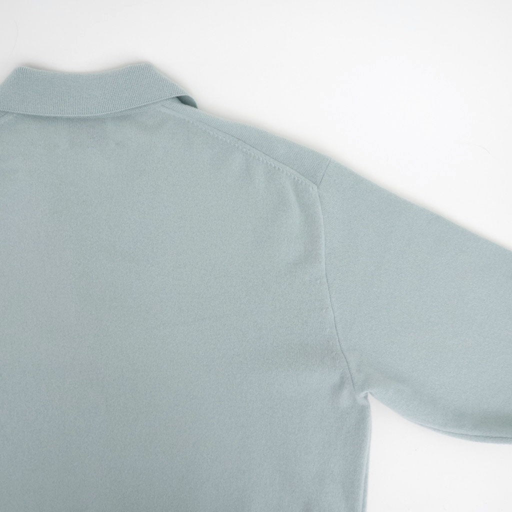 EXTRA FINE WOOL KNIT SKIPPER #SAX [ST.1636]