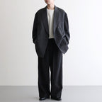 OVERSIZED DOUBLE BREASTED JACKET #CHARCOAL [ST.642]