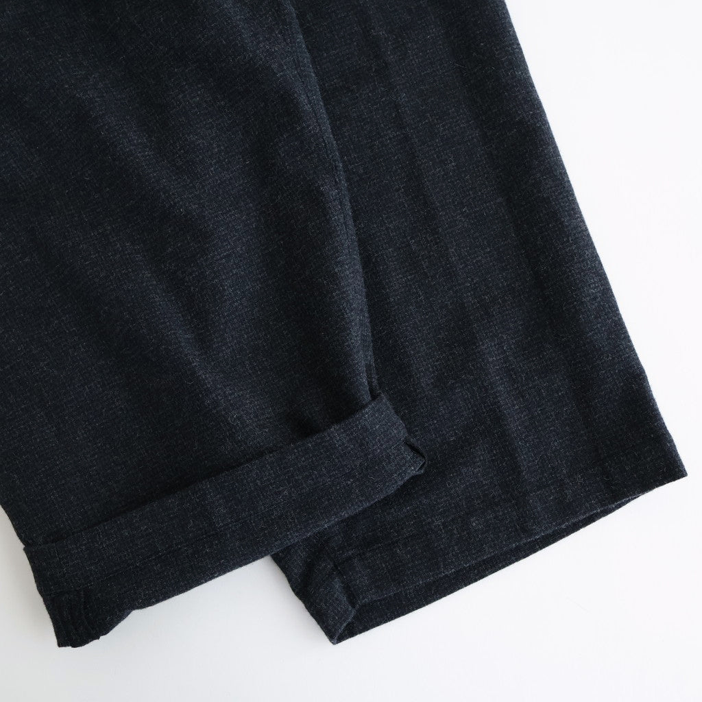 FTHRPT - ウール・千鳥 3タックパンツ #79 Navy × Grey [SN_FR1404PF]