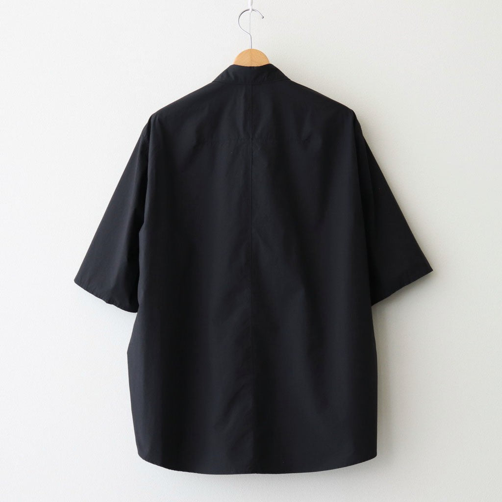 FHFSSH - コットン・ ポリコア タイプライター 半袖シャツ #95 Black [SN_FR0405SH]