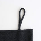 SMOOTH FULLED WOOL KNIT DRESS #CHARCOAL [A26AD03KS]