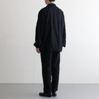 ウールサージ 製品縮絨トラウザー #BLACK [HP-P105-051]