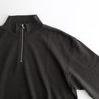 SUPER HIGH GAUGE SWEAT HALF ZIP P/O #DARK BROWN [A24AP03CU]