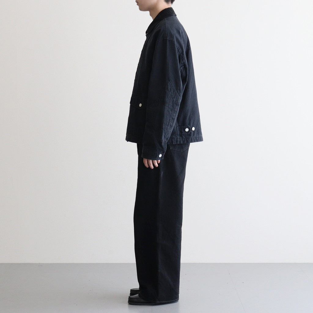 綿オックス 製品加工ブルゾン #BLACK [HP-J016-051]
