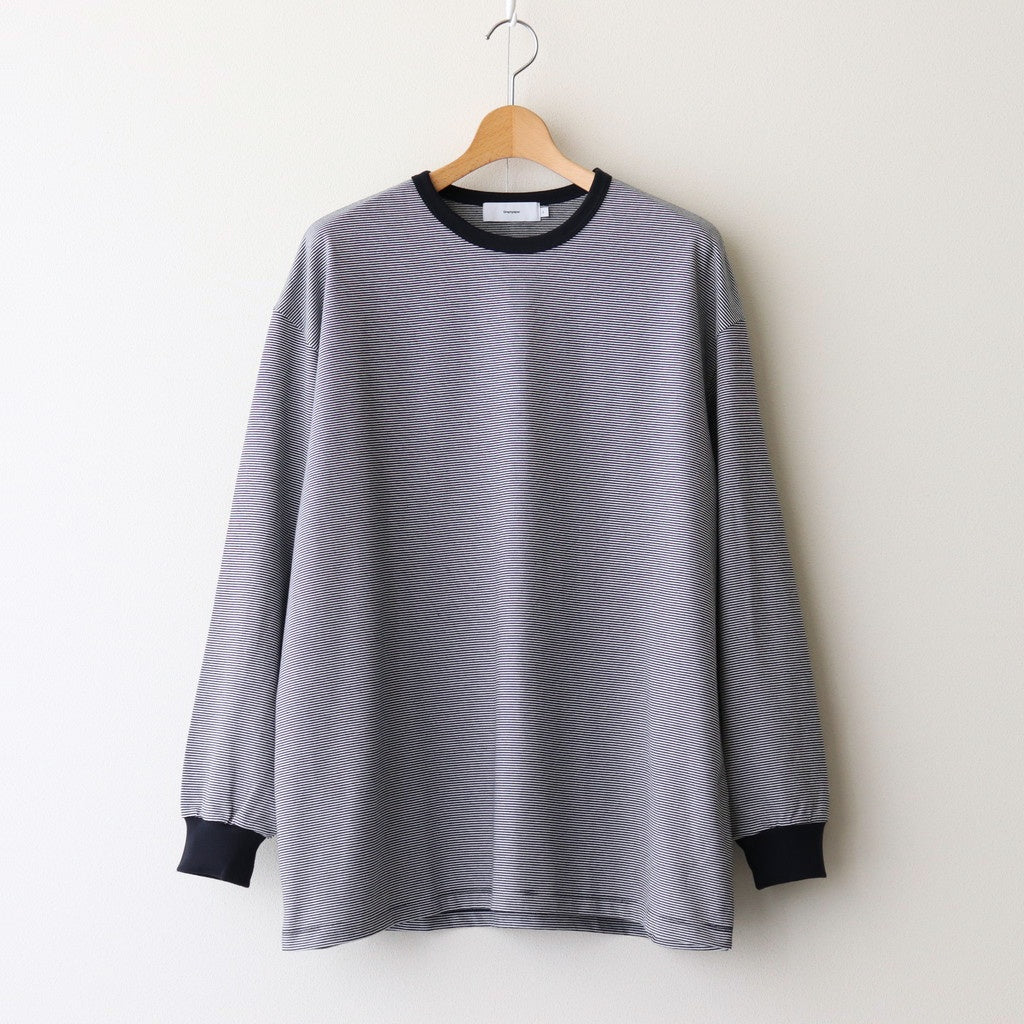 Narrow Border L/S Tee #NAVY×WHITE [GU251-70117B]