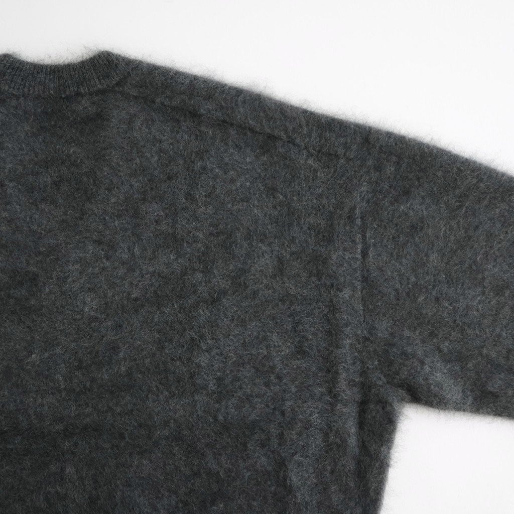 ROYAL CASHMERE FUR V NECK SWEATER #TOP GRAY [KRAGLW0910]
