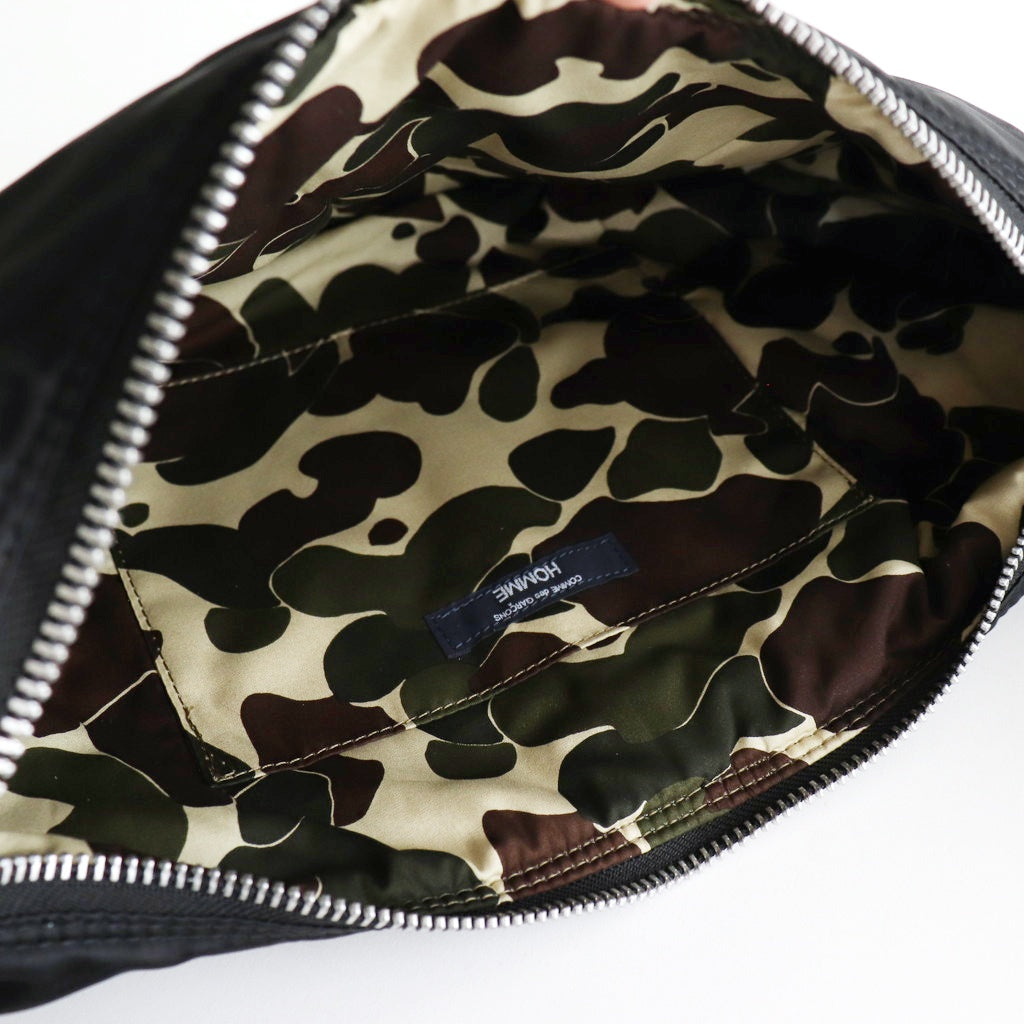 綿ナイロンダブルツイルショルダーバッグ #BLACK [HP-K204-051]