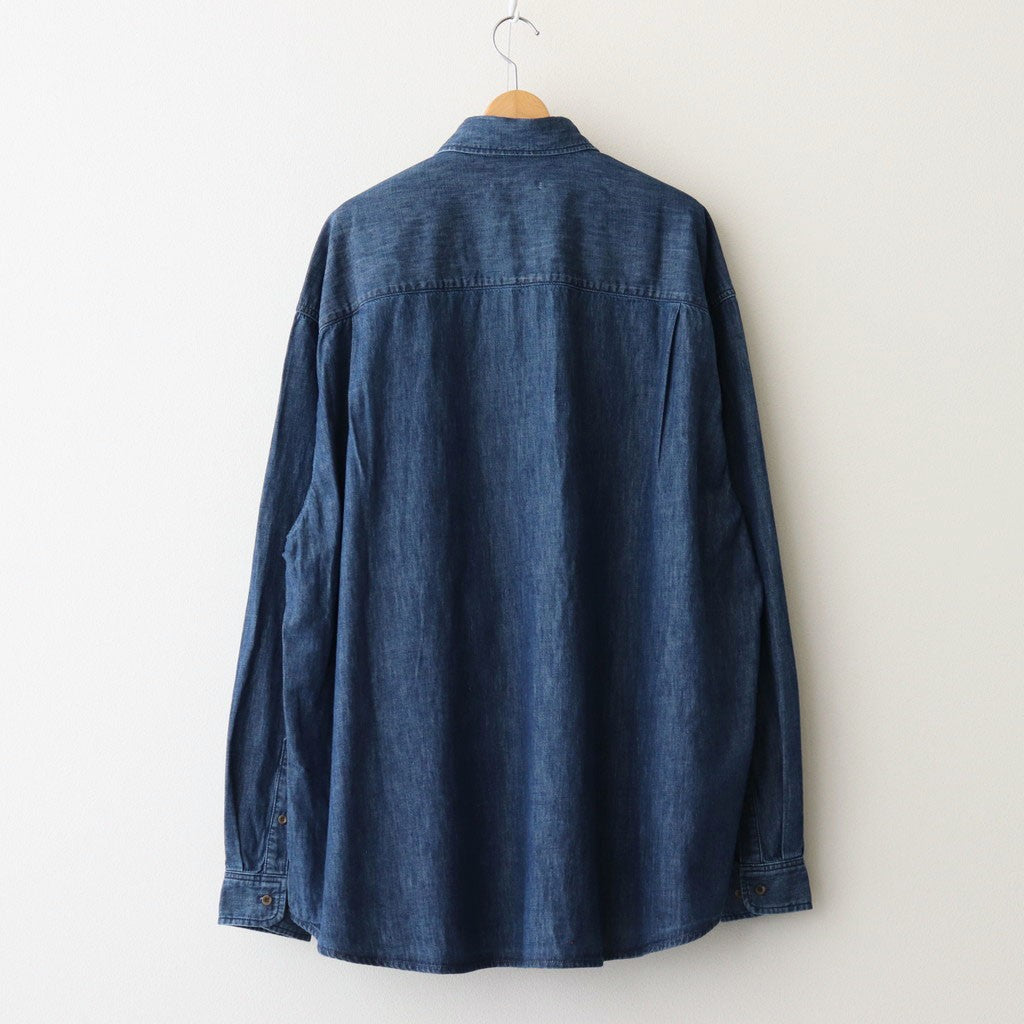 BIG DENIM SHIRT #INDIGO [Q25A-P050]