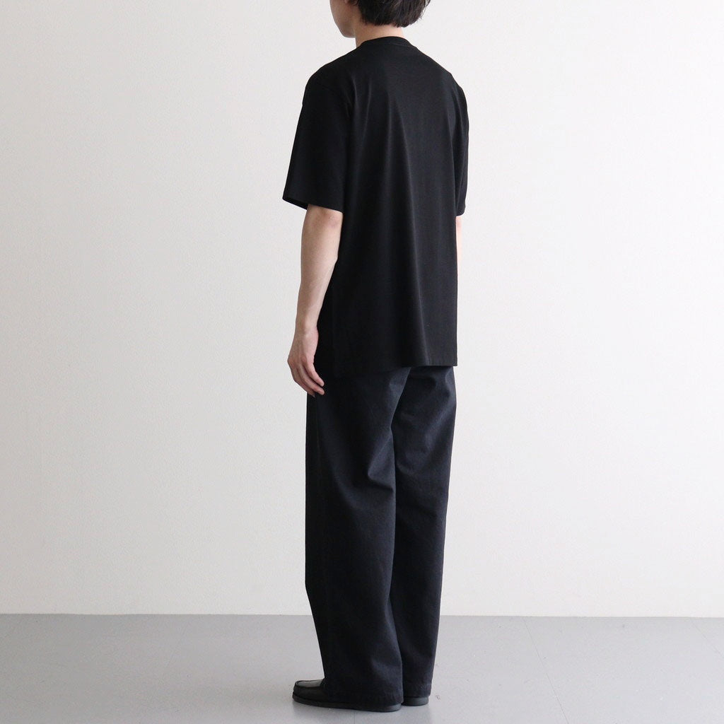 LUSTER PLAITING TEE #BLACK [A00P02GT]