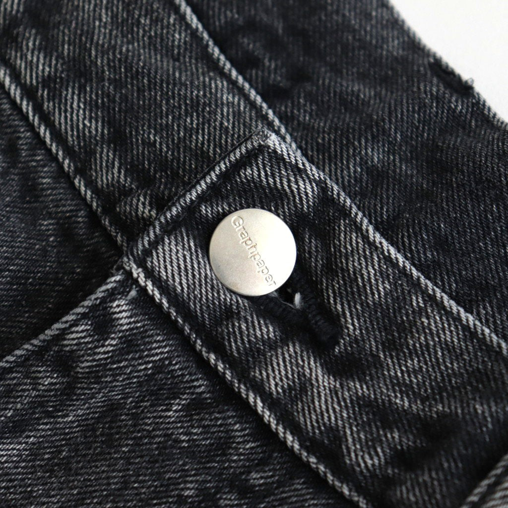 Selvage Denim Two Tuck Pants #BLACK_LIGHT FADE [GU253-40061LB]