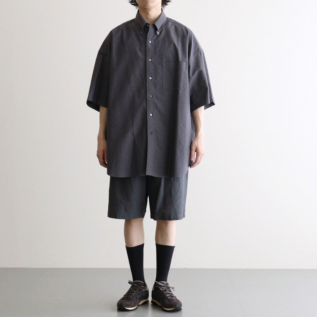 Oxford S/S Oversized B.D Shirt #GRAY [GM261-50025B]