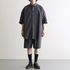 Oxford S/S Oversized B.D Shirt #GRAY [GM261-50025B]