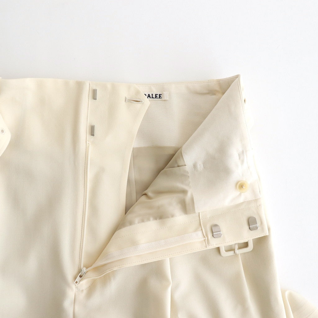 SUPER FINE TROPICAL WOOL TWO-TUCK SLACKS #IVORY [A25SP04MT]