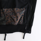 綿ナイロンバックサテン×多素材MIX ブルゾン #BLACK×MIX [HO-J023-051]