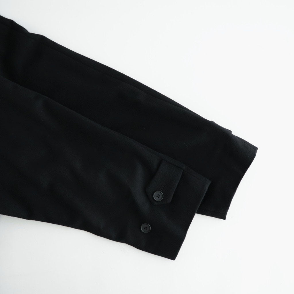 WOOL CASHMERE RAGLAN SLEEVE BALMACAAN COAT #BLACK [ST.1535]