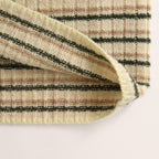 SHETLAND WOOL CASHMERE RIB KNIT P/O #IVORY STRIPE [A25AP01SB]
