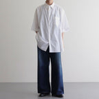 Broad S/S Oversized Regular Collar Shirt #WHITE [GM251-50013B]
