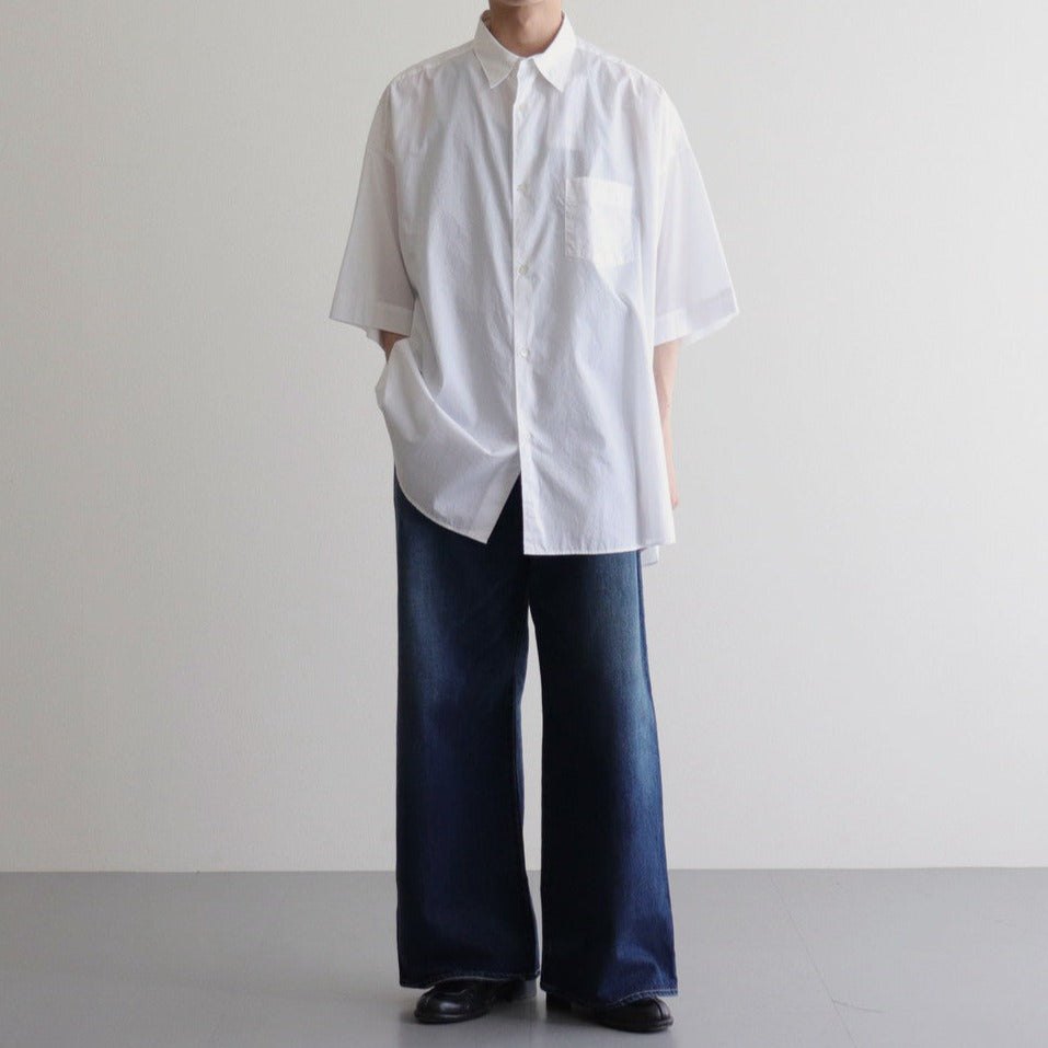 Broad S/S Oversized Regular Collar Shirt #WHITE [GM251-50013B]