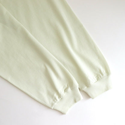 LUSTER PLAITING L/S TEE #IVORY PISTACHIO [A00P01GT]