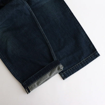 Selvage Denim Belted Pants #INDIGO DARK FADE [GU251-40192DB]