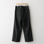 BLUEFACED WOOL TWO-TUCK SLACKS #CHARCOAL NAVY STRIPE [A25AP05BS]