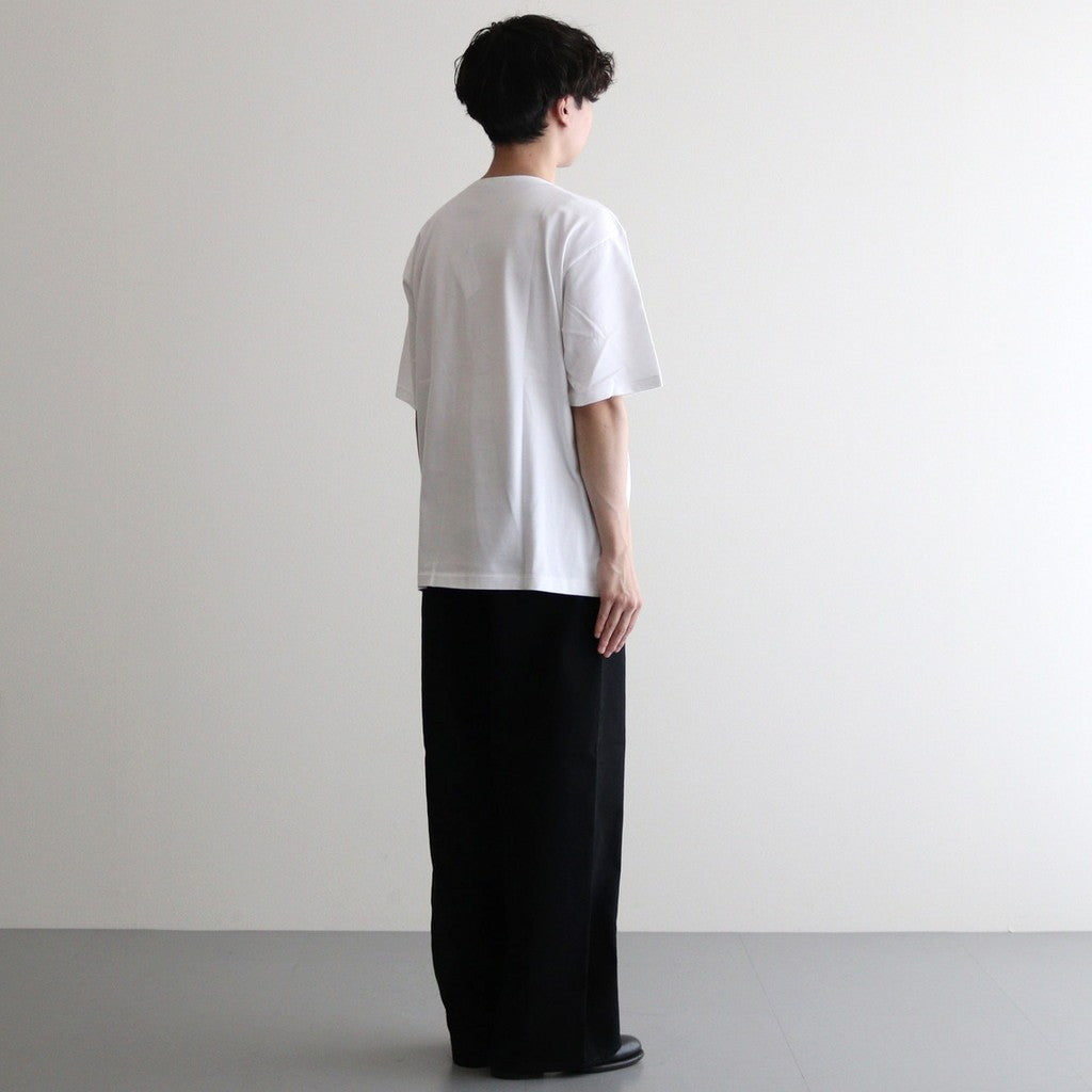 LUSTER PLAITING BOAT NECK TEE #WHITE [A00P04GT]