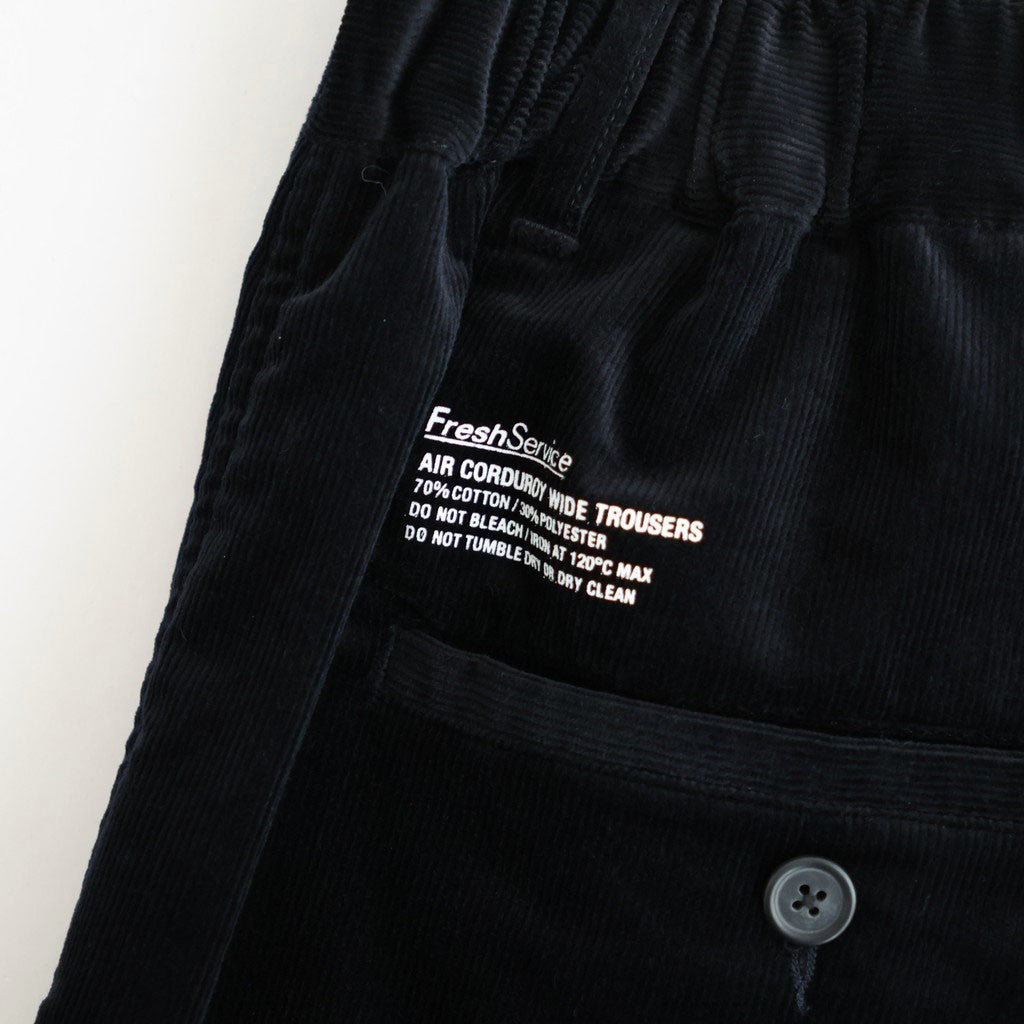 AIR CORDUROY WIDE TROUSERS #BLACK [FSC263-40087]