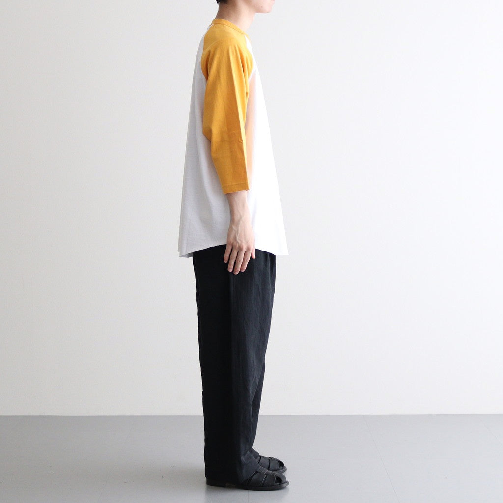 Raglan Sleeve Tee #WHITE×YELLOW [TP233-70035]