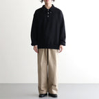 Half-Snap Sweatshirt #Black [OFH011PO61]