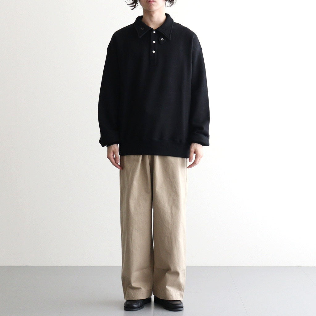 Half-Snap Sweatshirt #Black [OFH011PO61]