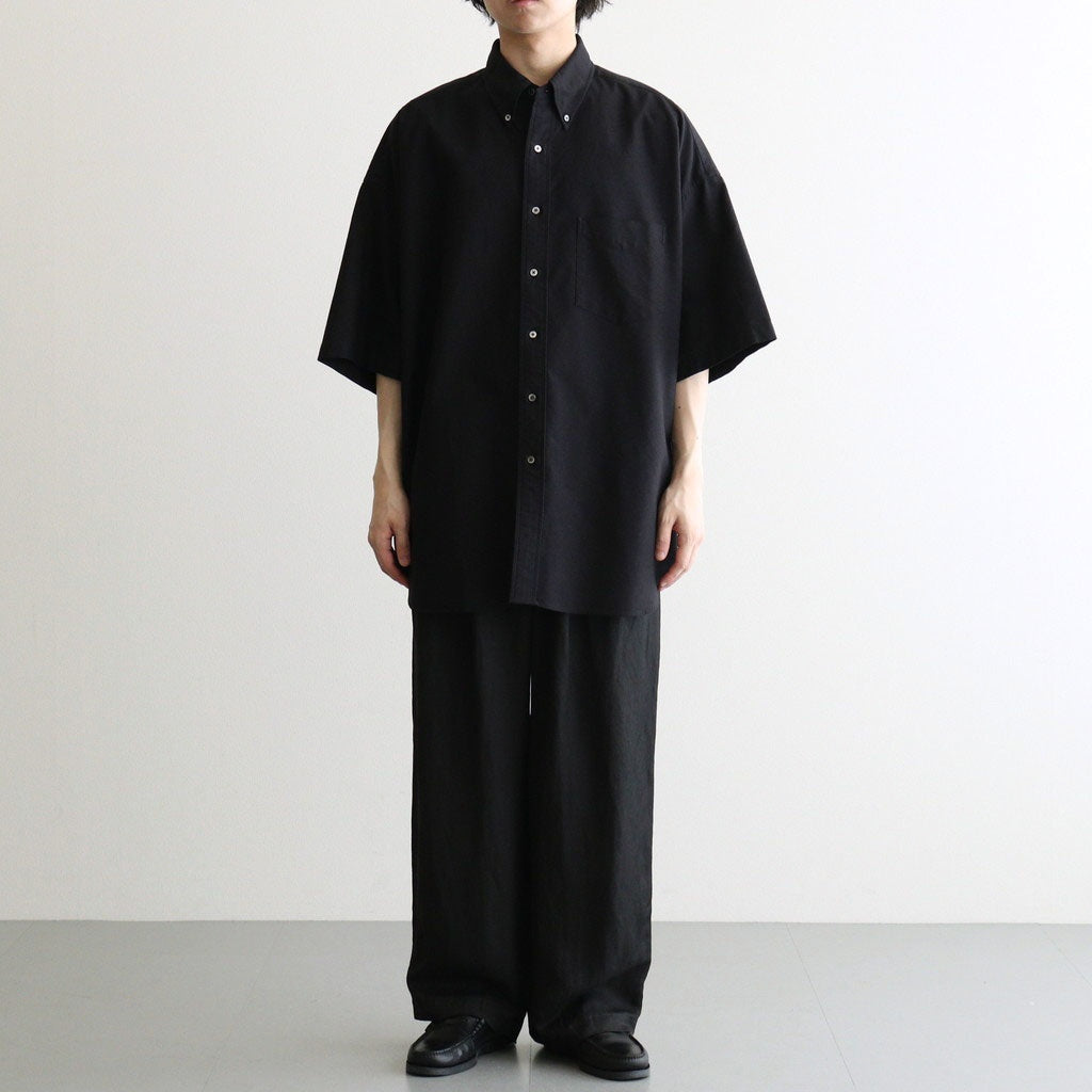 Oxford S/S Oversized B.D Shirt #BLACK [GM261-50025B]