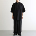 Oxford S/S Oversized B.D Shirt #BLACK [GM261-50025B]