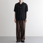 Rib Knit Sheer Shirt #BLACK [YK26SS01250S]