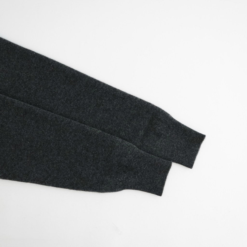 Leather-Trimmed Skipper Sweater #Charcoal [YK26FW01380S]