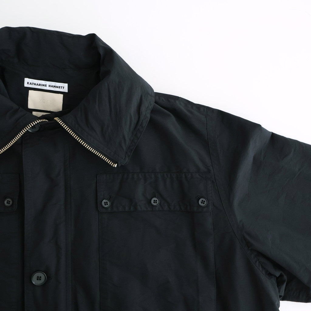 KATHARINE HAMNETT Recycle Polyester Half Coat #BLACK [YK25FW01128C-KH]