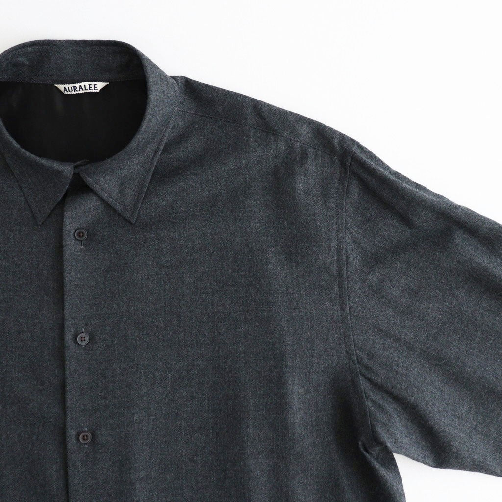 SUPER LIGHT WOOL SHIRT #TOP CHARCOAL [A26AS02OS]