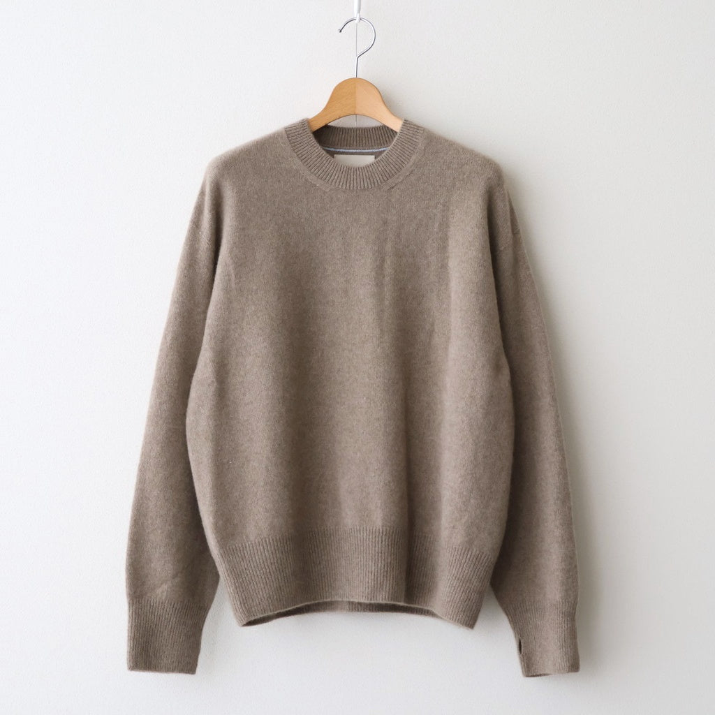 Cashmere Wholegarment Crewneck Sweater #BEIGE [YK25FW01116S]