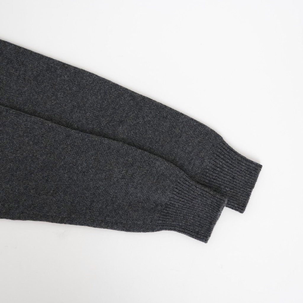 LIGHT CASHMERE KNIT V-NECK P/O #CHARCOAL [A26AV03CJ]
