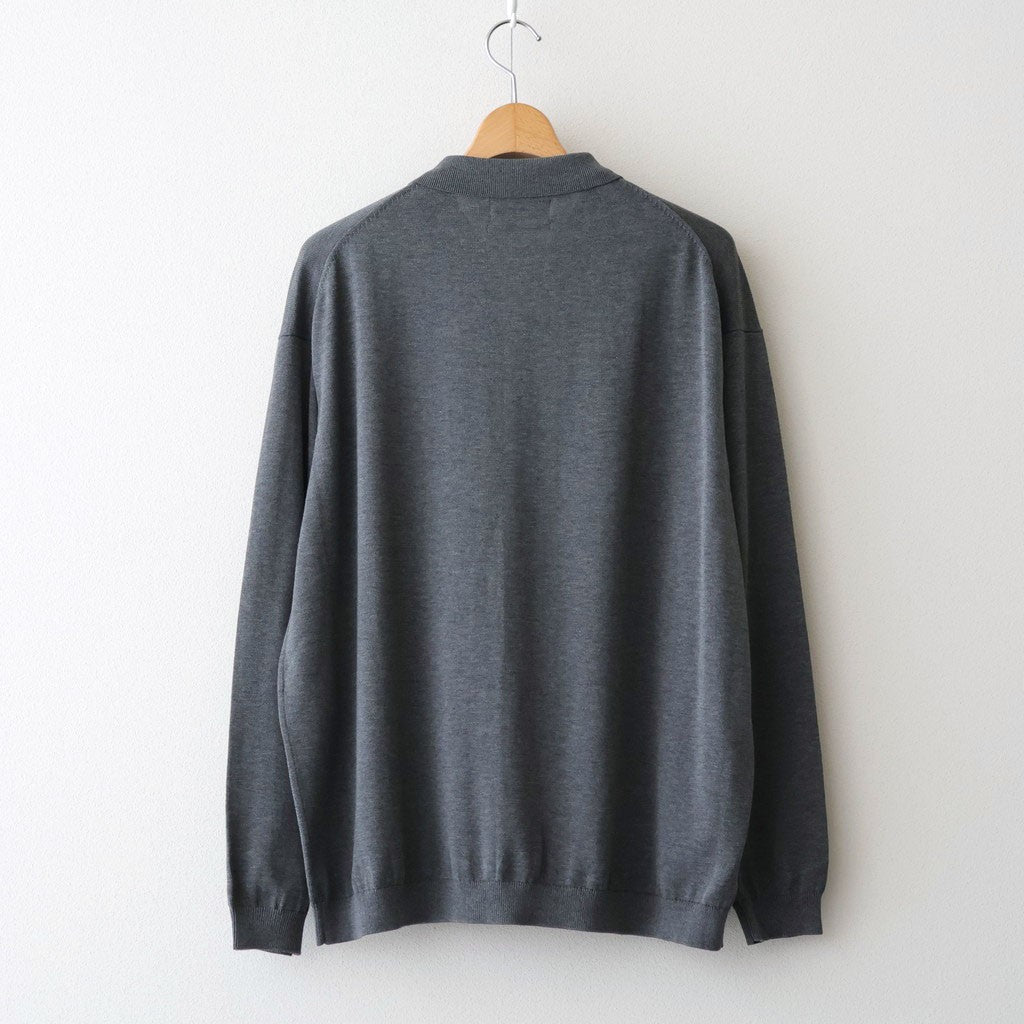 Suvin High Gauge Knit Oversized L/S Shirts #TOP GRAY [GU261-80263C]