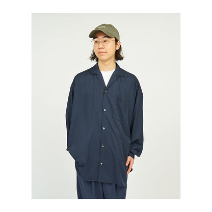 COOLFIBER OPEN COLLAR L/S SHIRT #NAVY [FSC241-50133]