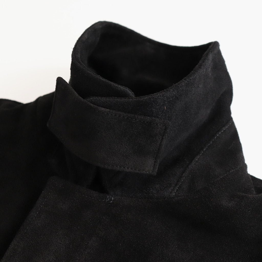 COW SUEDE ZIP SHORT JACKET #BLACK [ST.1217]