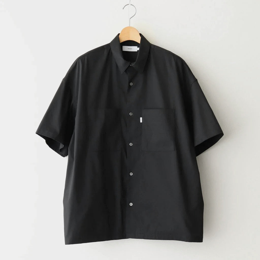 Solotex Twill S/S Oversized Box Shirt #BLACK [GM261-50159B]